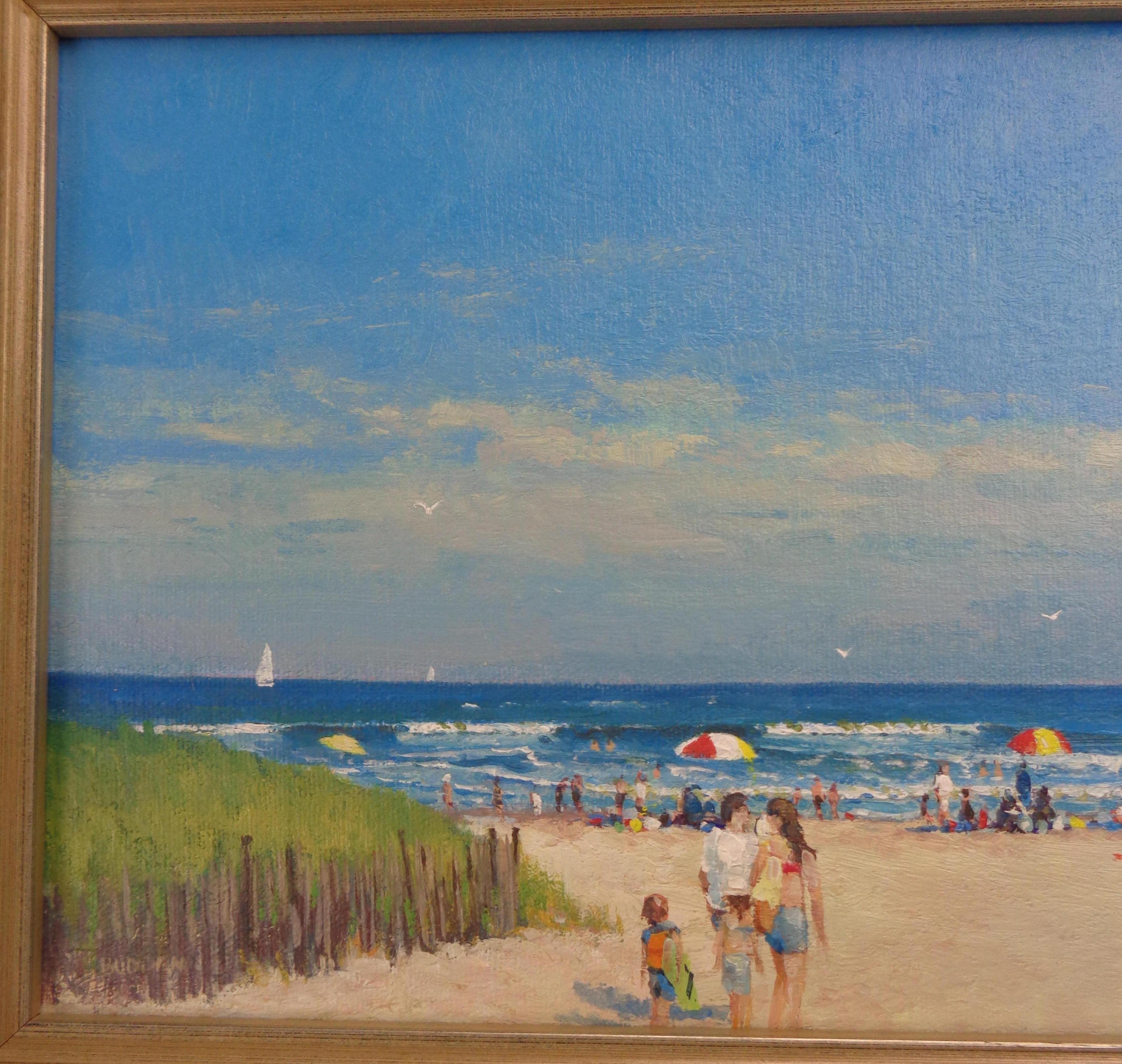 Beach & Ocean Impressionistic Seascape Oil Painting Michael Budden To The Beach  2