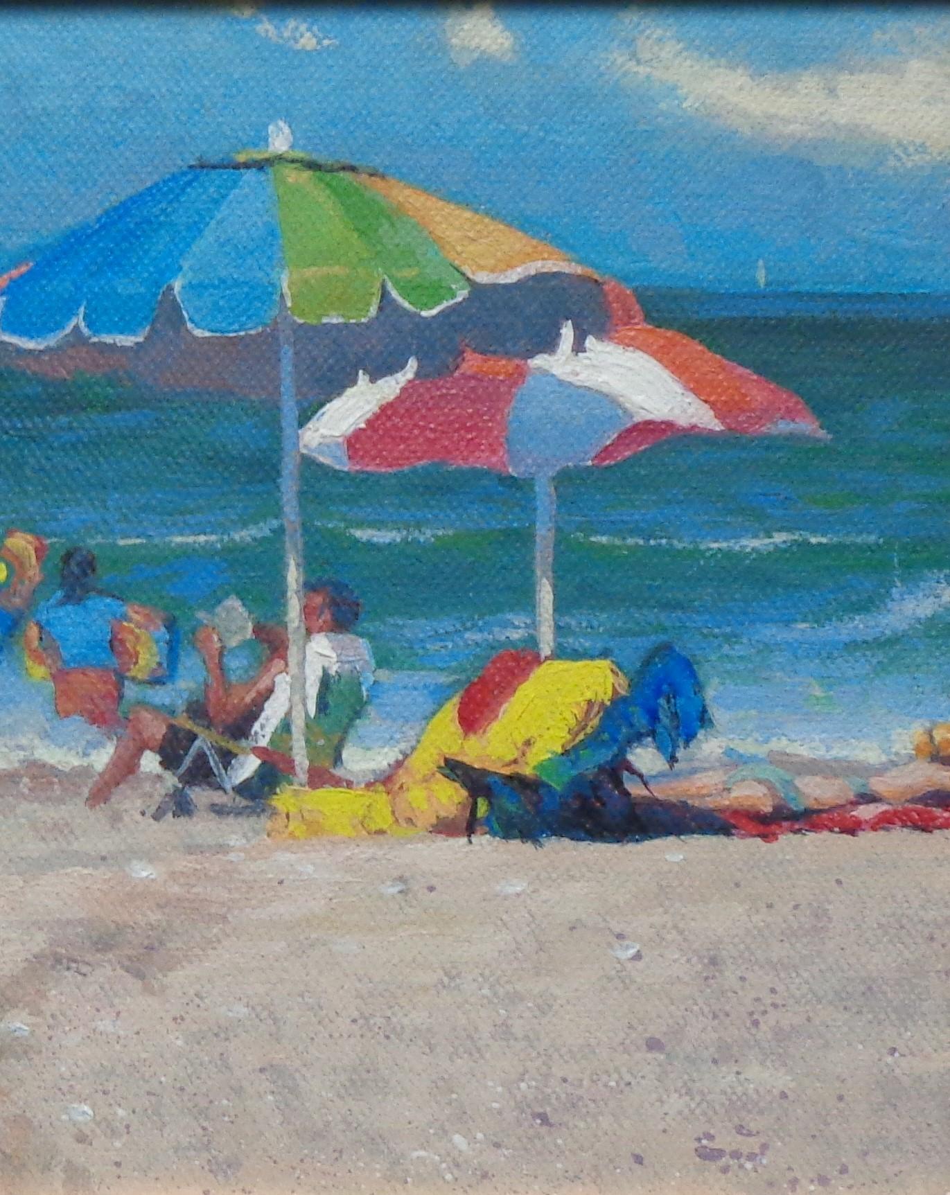 Beach Ocean Impressionistic Seascape Painting Michael Budden Beach Day I 2