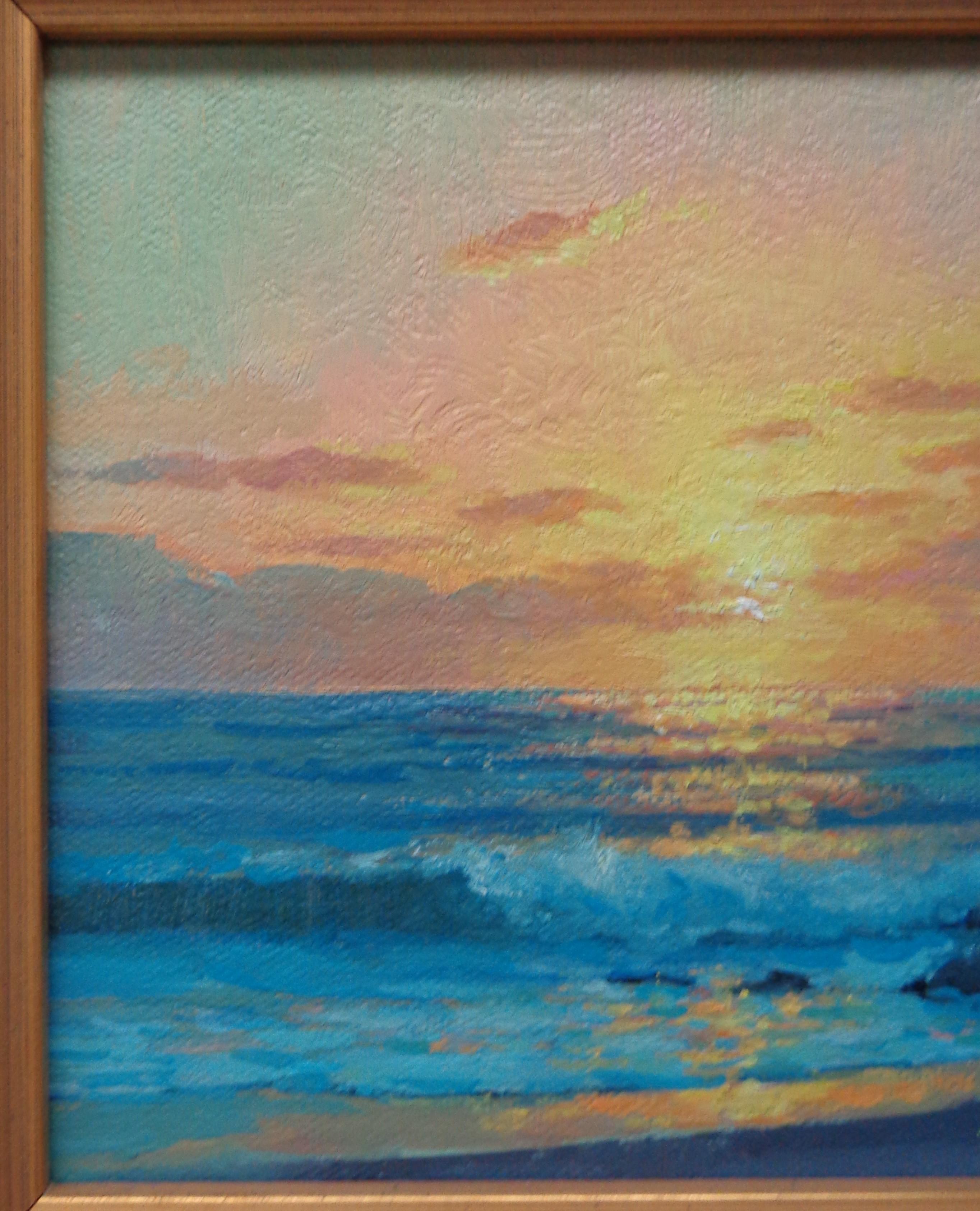 Beach & Ocean Impressionistic Seascape Painting Michael Budden Dawn By the Sea 1