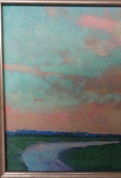 Playa Océano Paisaje marino Impresionista Pintura Michael Budden Tarde Viaje