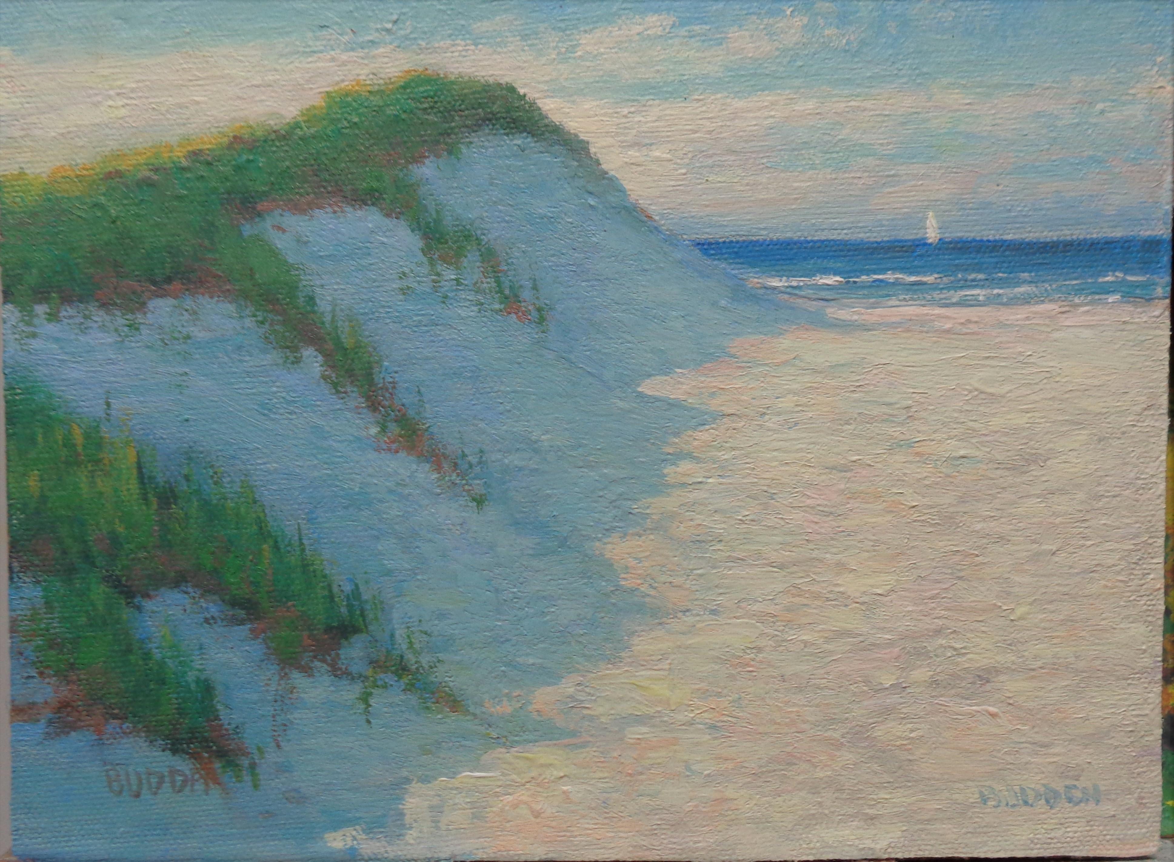 Beach Ocean Impressionistic Seascape Painting Michael Budden High Dunes For Sale 1