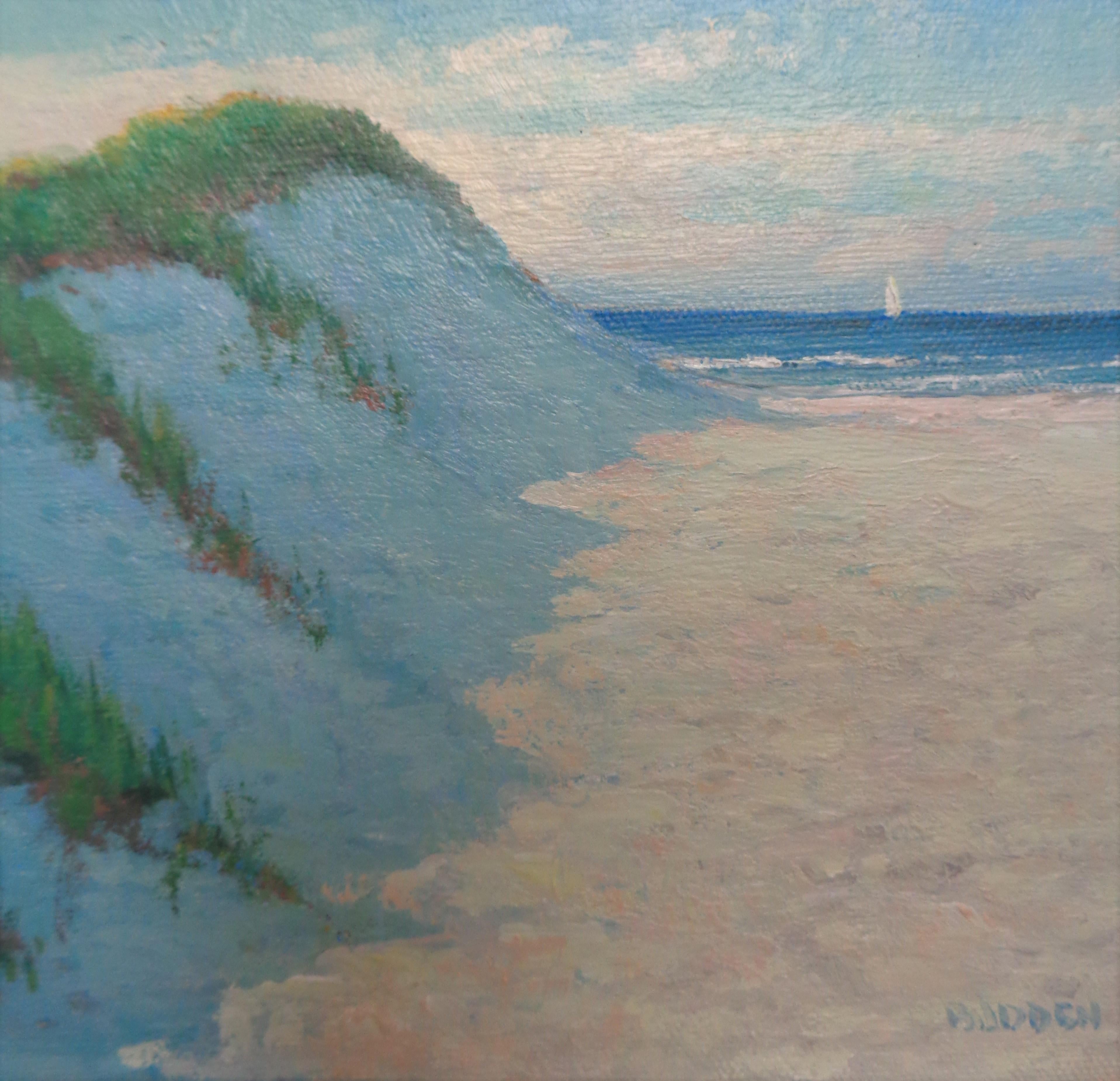 Beach Ocean Impressionistic Seascape Painting Michael Budden High Dunes For Sale 2