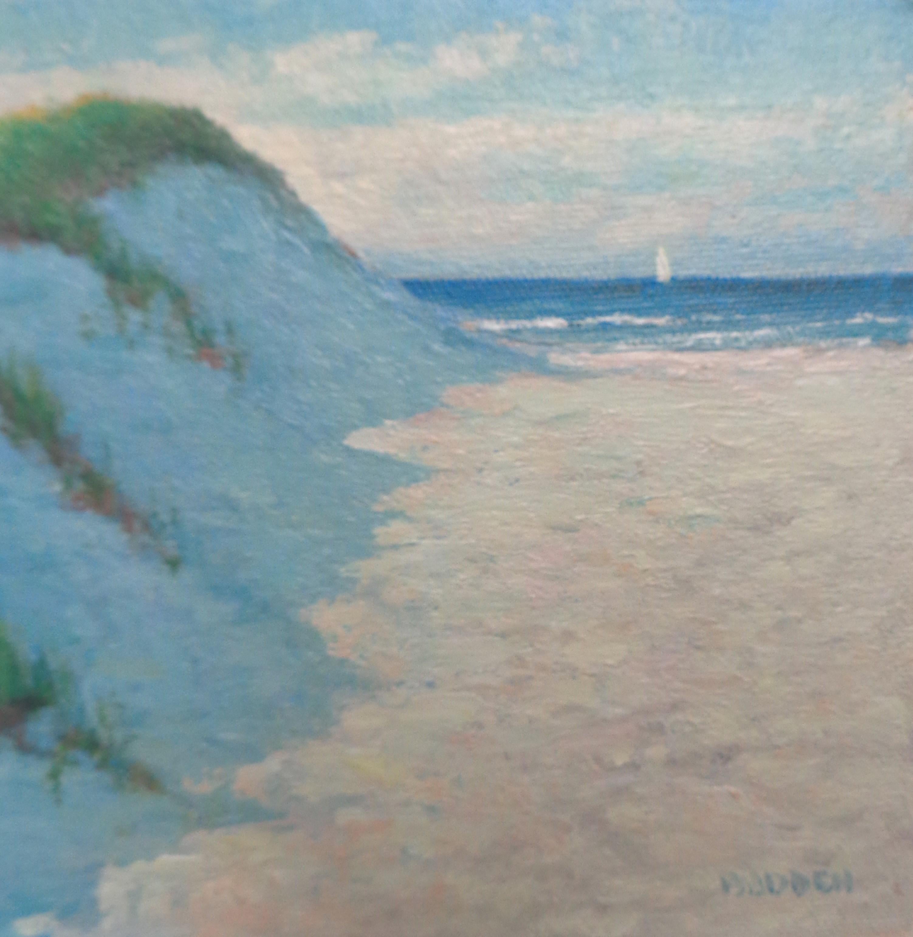 Beach Ocean Impressionistic Seascape Painting Michael Budden High Dunes For Sale 3