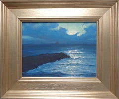 Beach Ocean Impressionistic Seascape Painting Michael Budden Moonlight Sailing