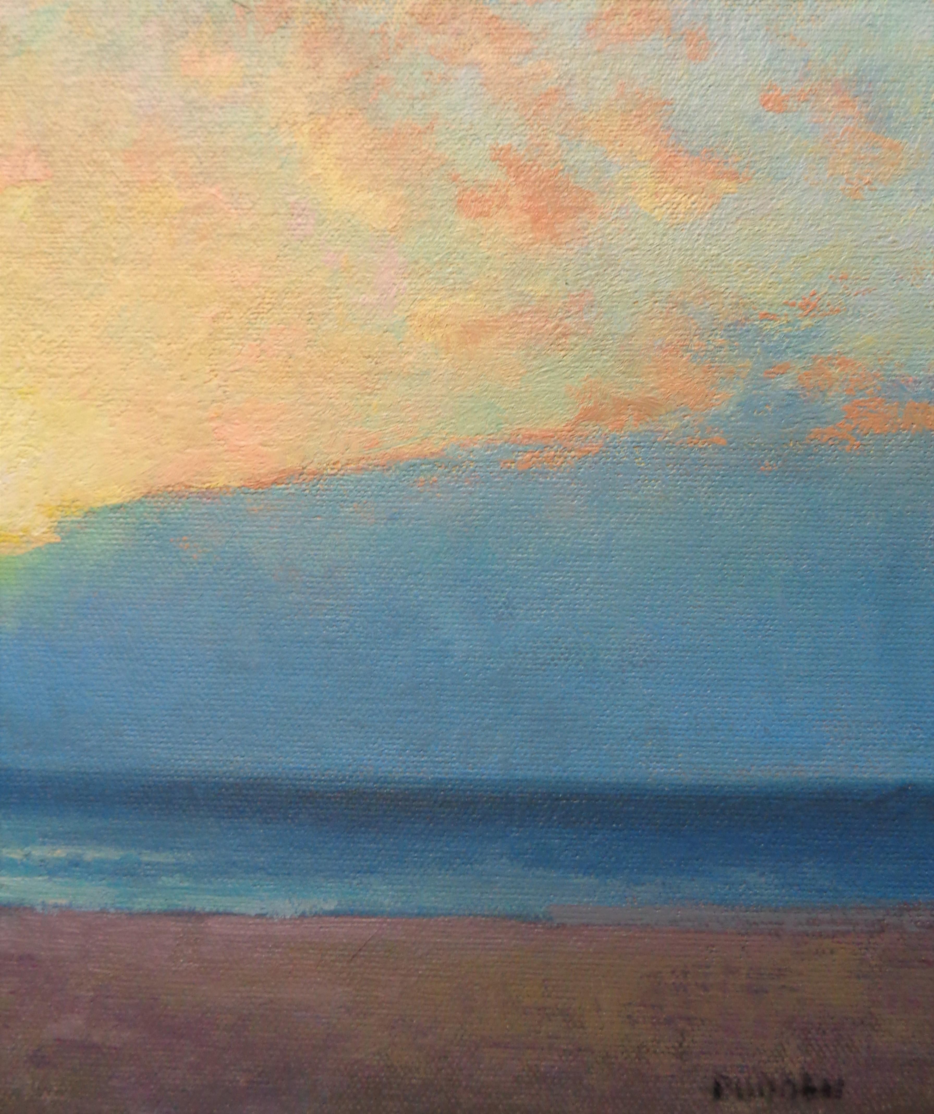 Beach Ocean Impressionistic Seascape Painting Michael Budden Morning Abstraction For Sale 4