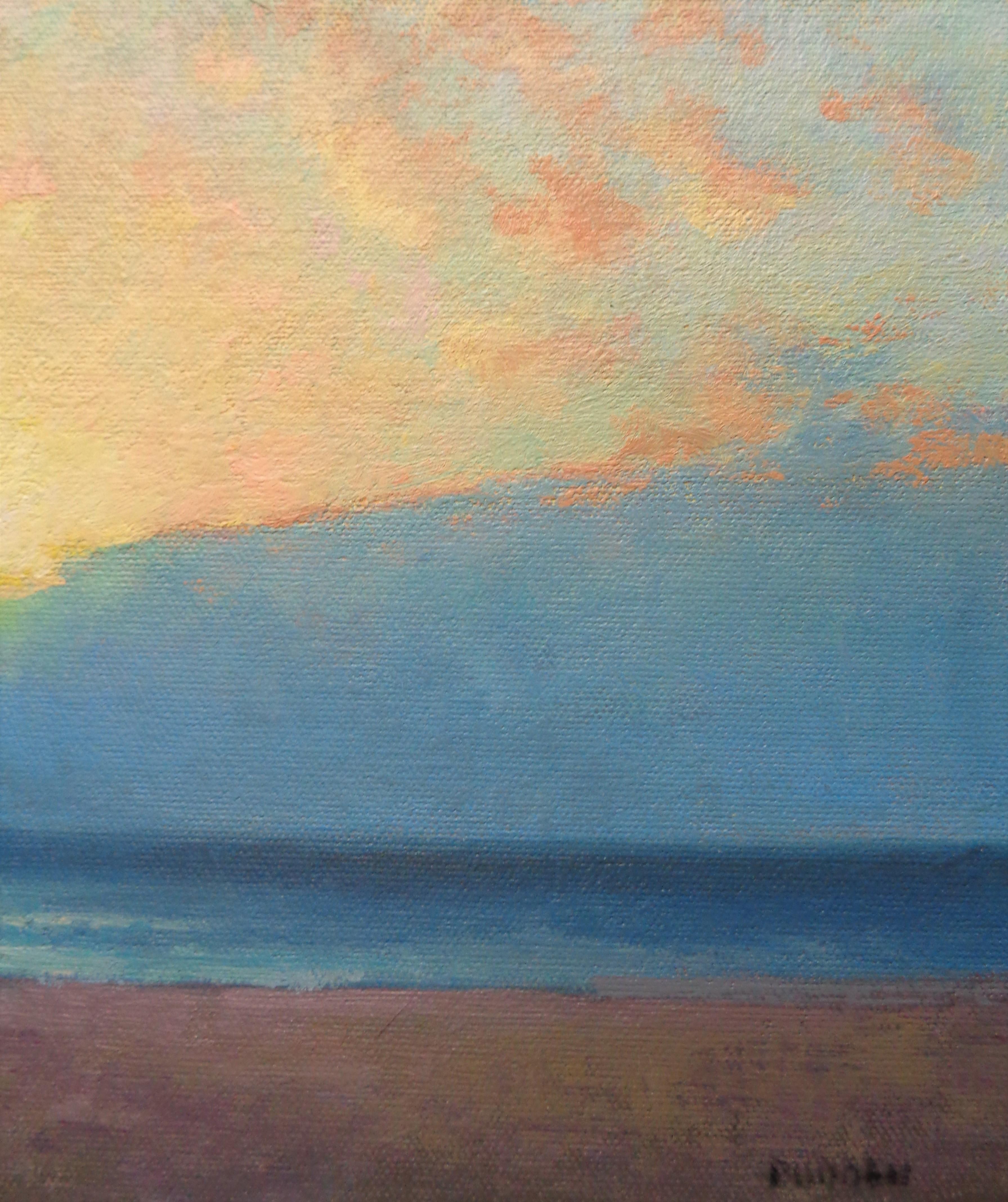 Playa Océano Paisaje marino Impresionista Pintura Michael Budden Mañana Abstracción en venta 4