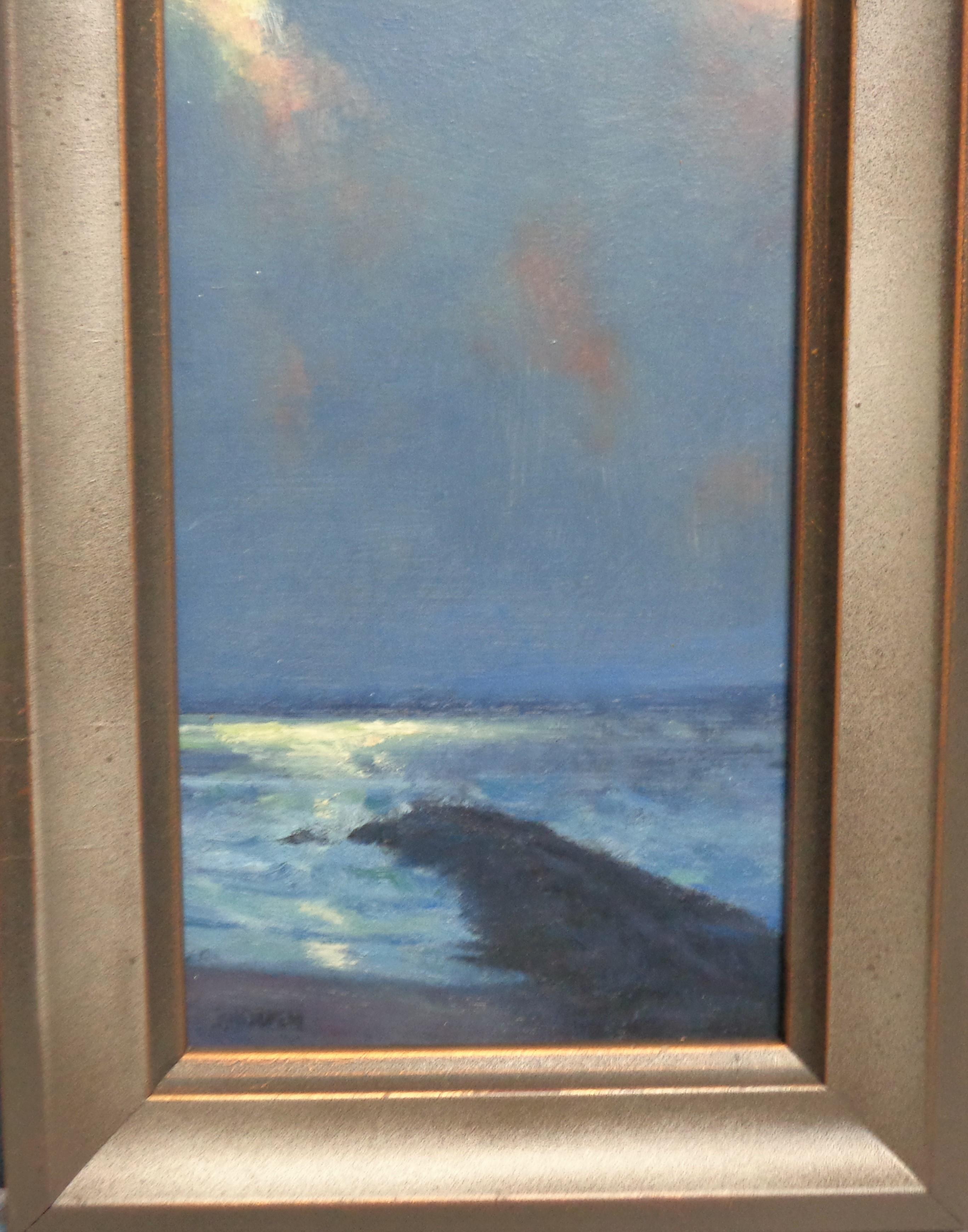  Beach Ocean Impressionistic Seascape Painting Michael Budden Mystical Moonlight 3