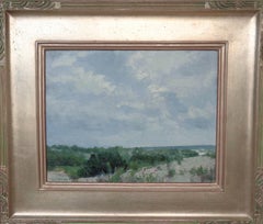 Chemin de plage et océan Peinture à l'huile impressionniste de paysage marin par Michael Budden