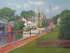 Boat Impressionistic Seascape Painting Michael Budden St Michael's Harbor