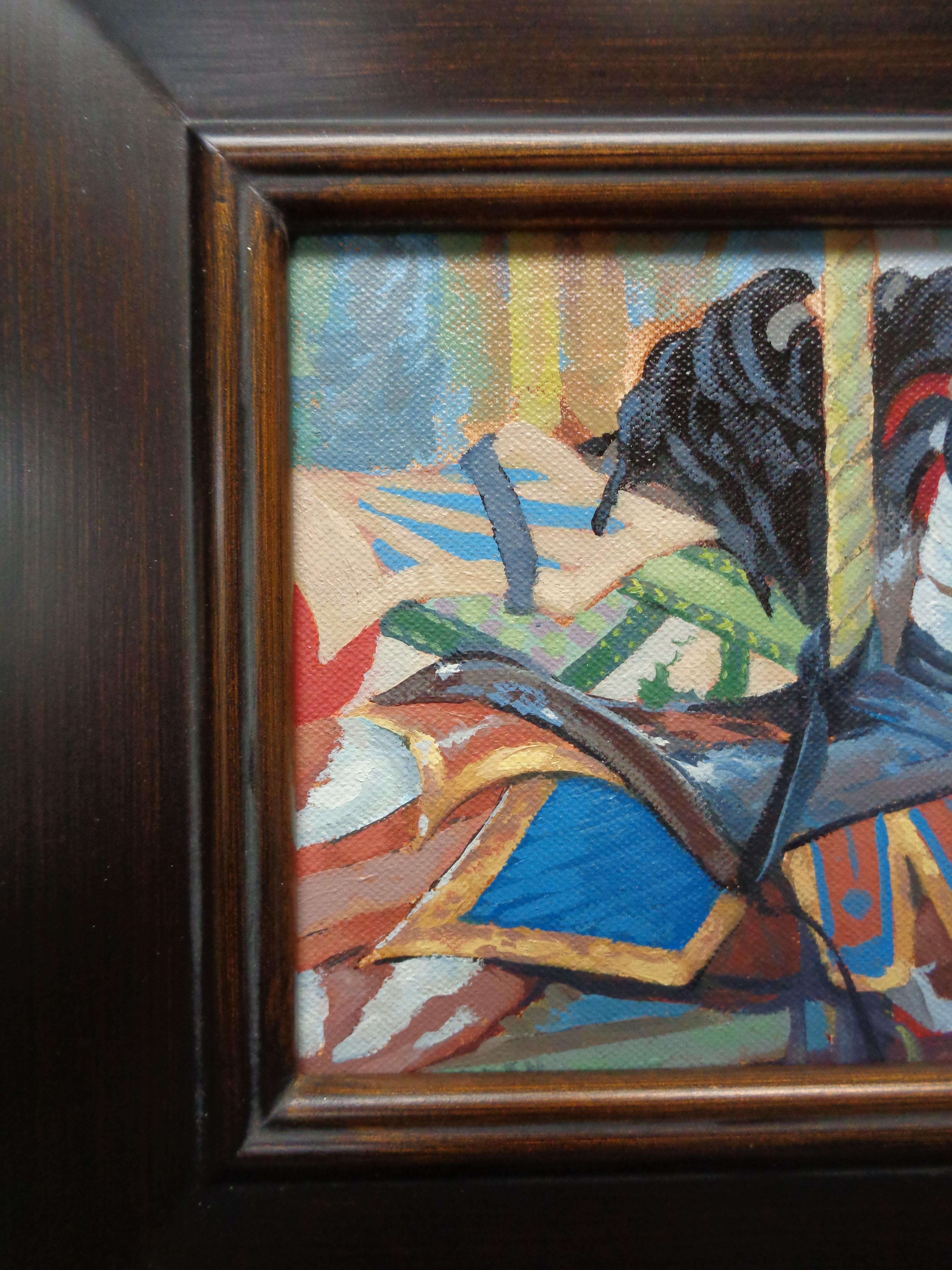 Carousel Central Park Contemporary NYC Landscape Oil Painting by Michael Budden For Sale 1