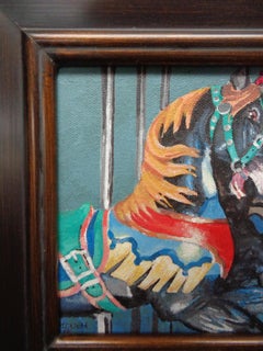 Carousel Central Park Contemporary NYC Landscape Oil Painting by Michael Budden