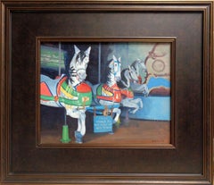 Carousel Central Park Contemporary NYC Landscape Oil Painting by Michael Budden