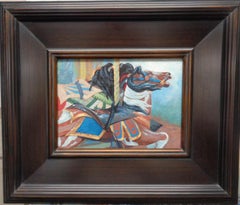 Carousel Central Park Contemporary NYC Landscape Oil Painting by Michael Budden