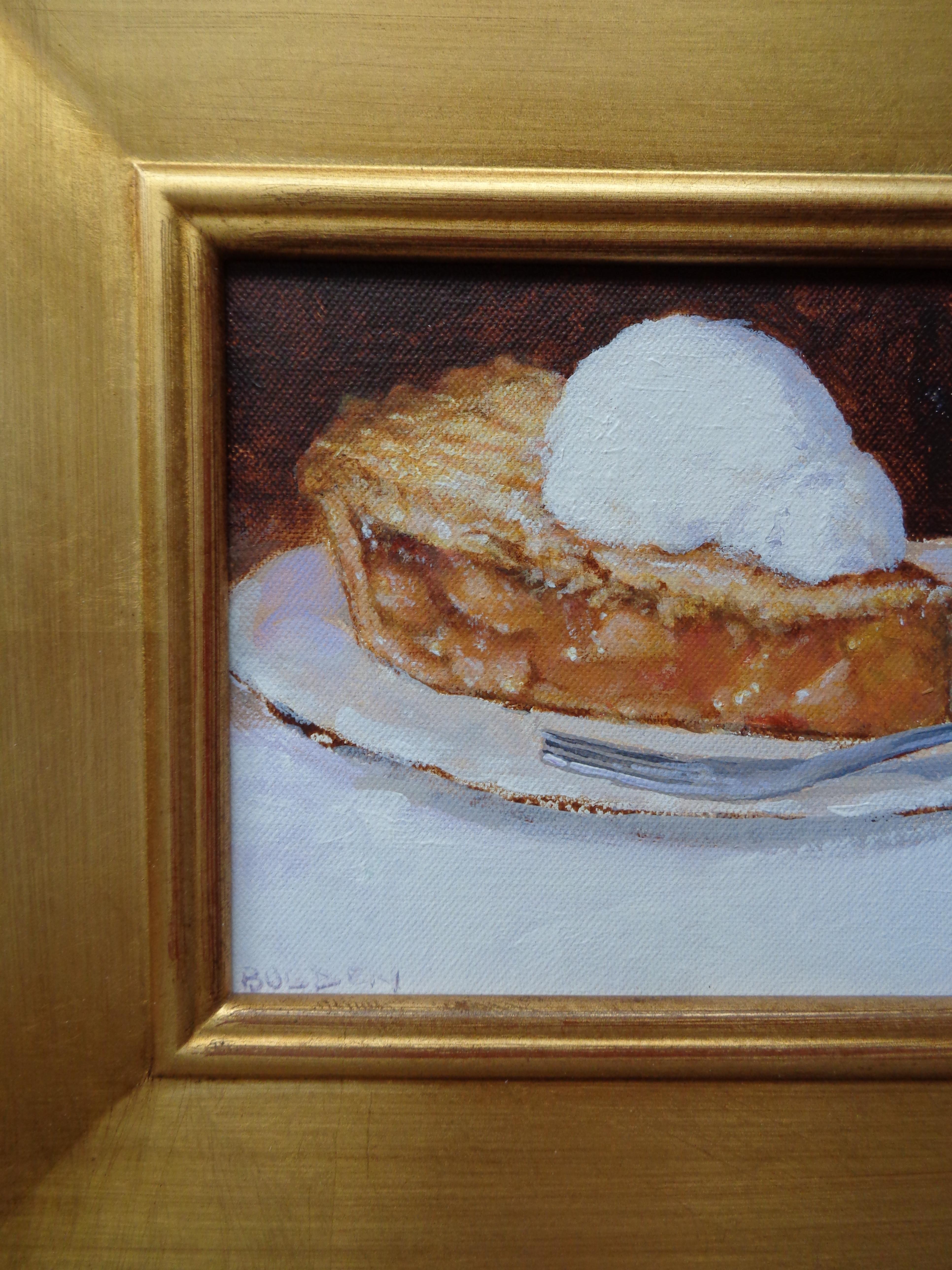 Contemporary Dessert Painting by Michael Budden, Apple Pie For Sale 2