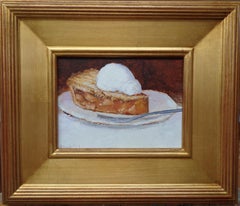 Contemporary Dessert Painting von Michael Budden, Apfelkuchen