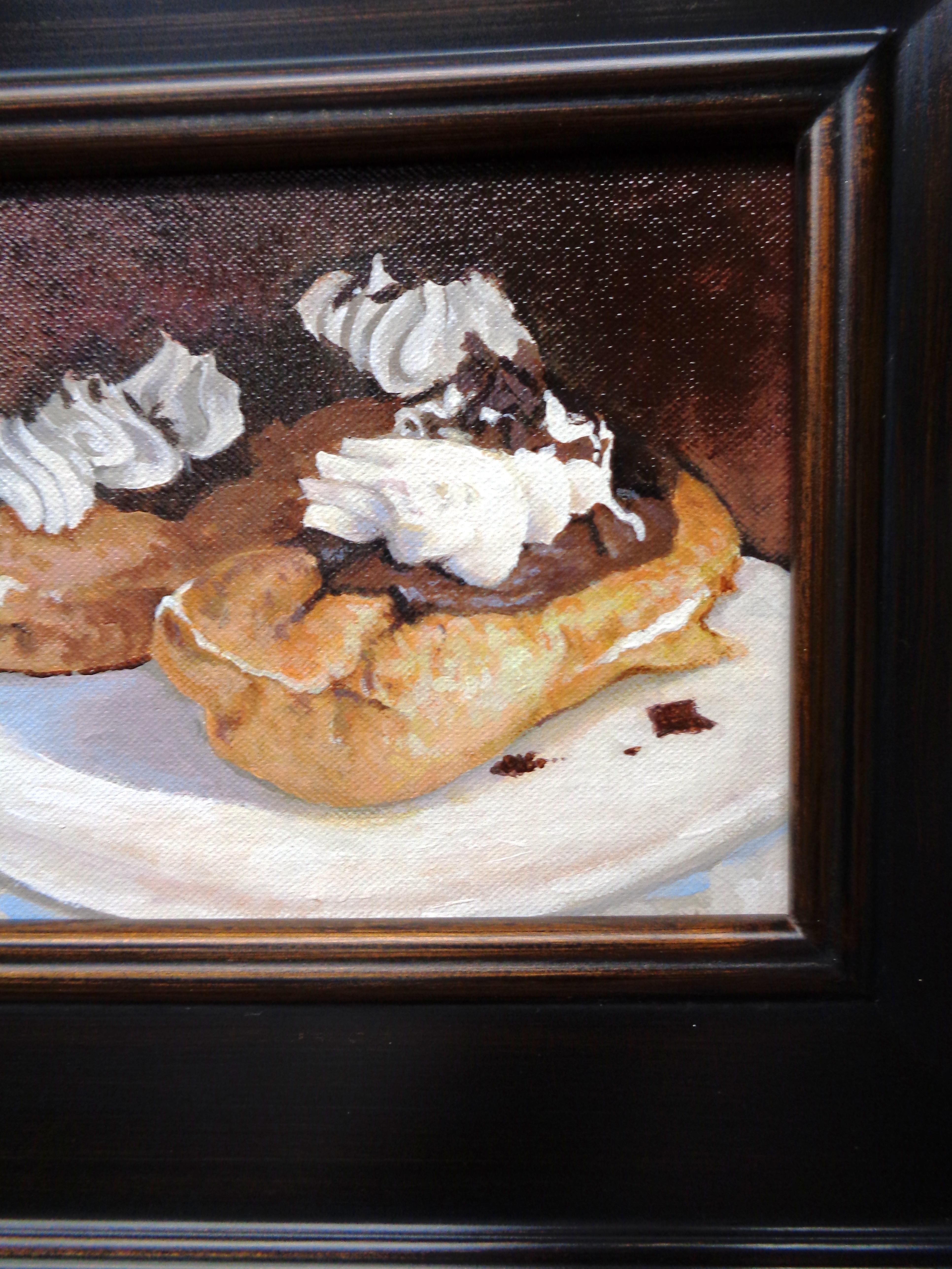 Contemporary Dessert Painting by Michael Budden Eclairs For Sale 1