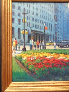 New York City Springtime Landscape Oil Painting Central Park by Michael Budden