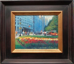 New York City Springtime Landscape Oil Painting Central Park by Michael Budden