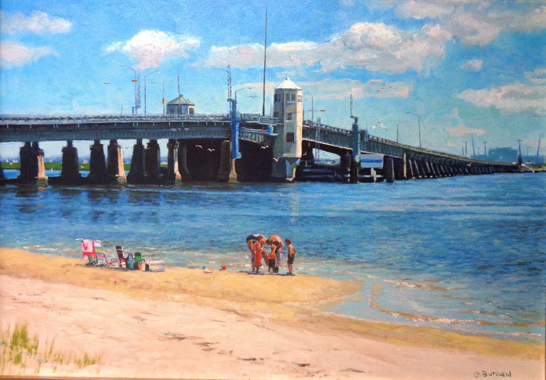 Michael Budden Ocean Beach Seascape Oil Painting by