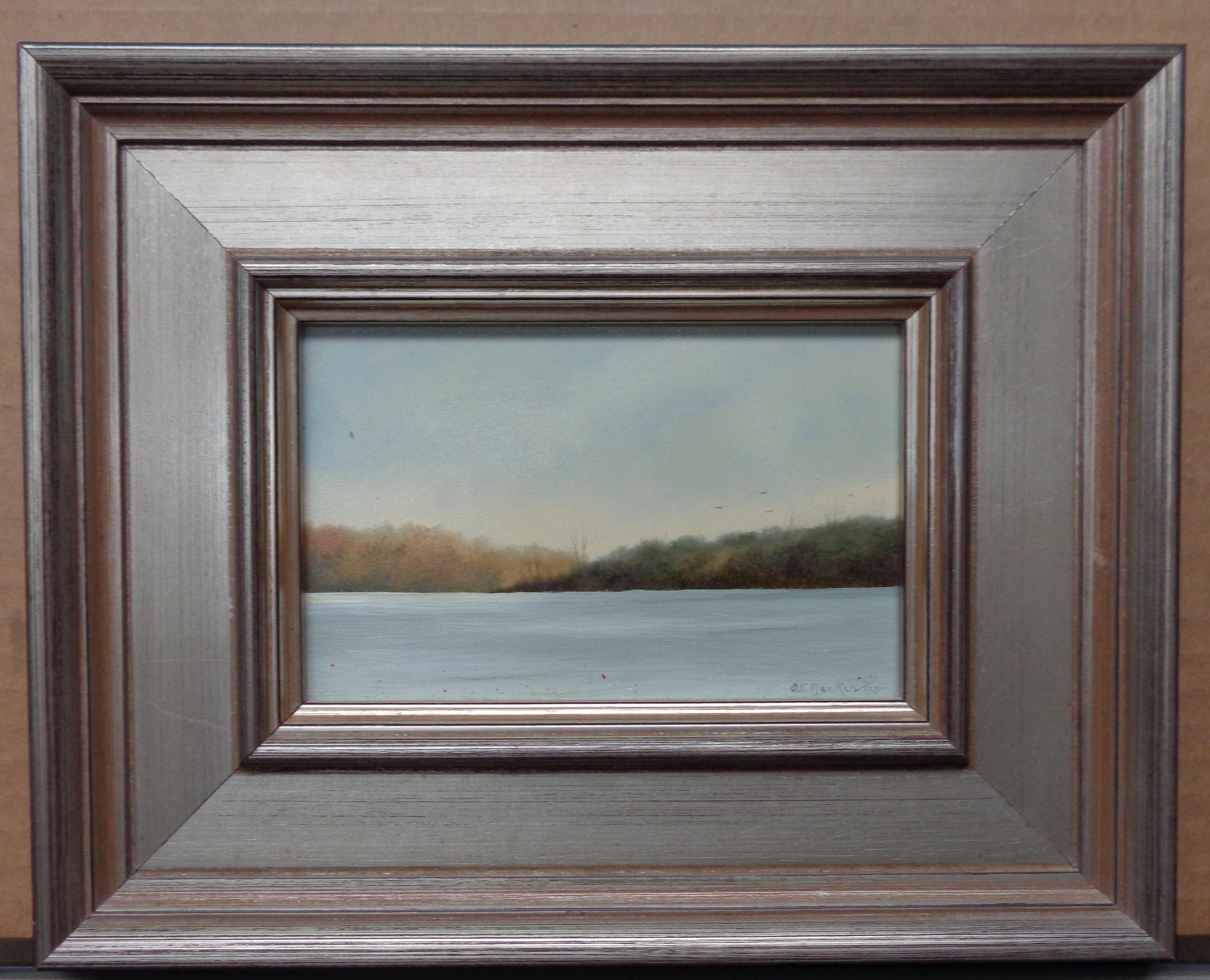 Coppia di dipinti contemporanei tradizionali di paesaggi marini Al Barker - Painting di Michael Budden