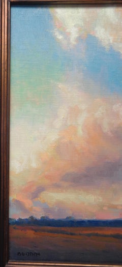 Dramatic Sunset Landscape & Clouds Impressionistic Oil Painting Michael Budden