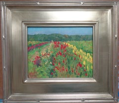 Floral Landscape Impressionistic Oil Painting by Michael Budden Summer Fields