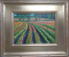 Peinture à l'huile impressionniste de Michael Budden Summer Fields IV - Paysage floral