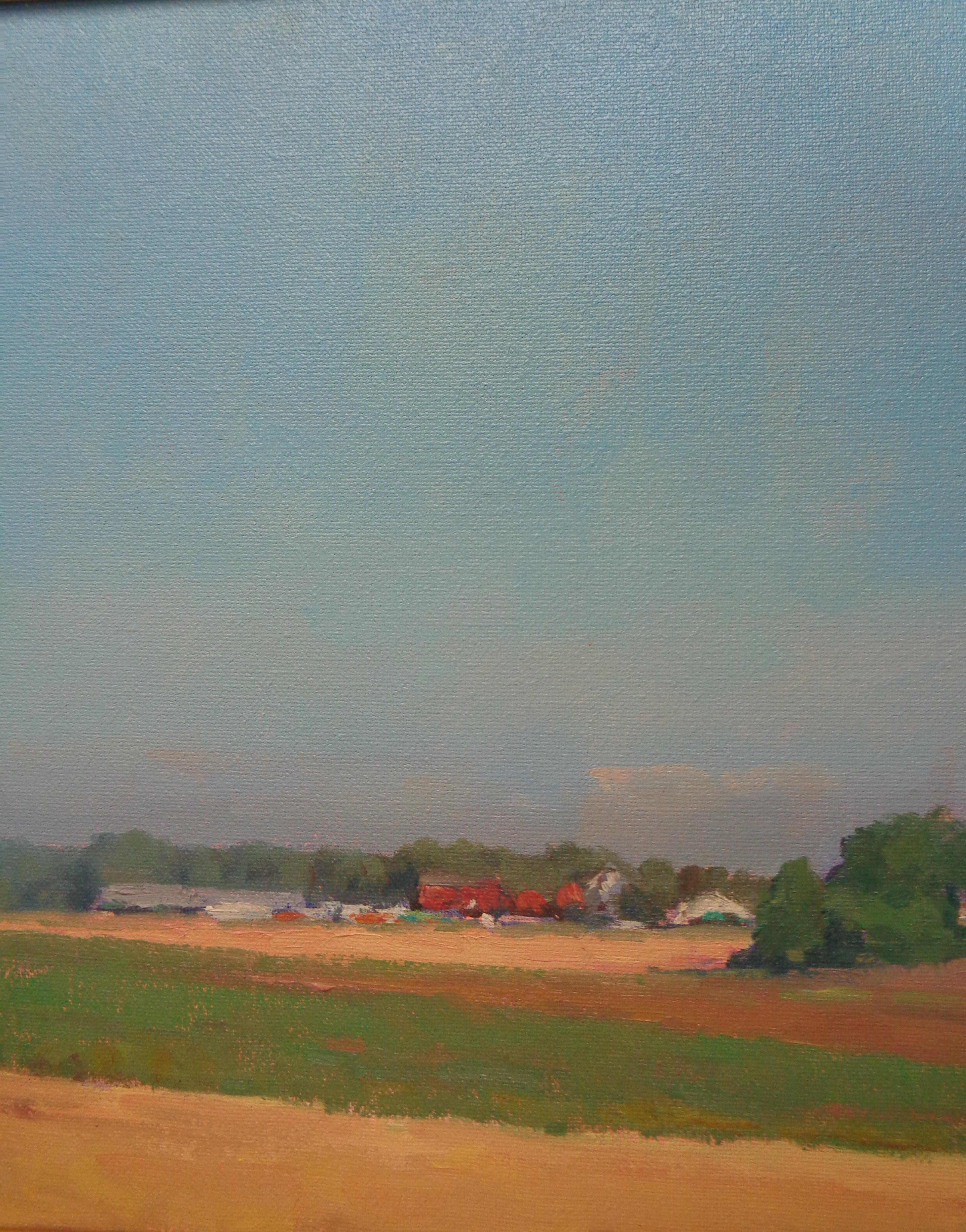  Impressionistic Farm Landscape Oil Painting Michael Budden A Perfect Evening For Sale 3