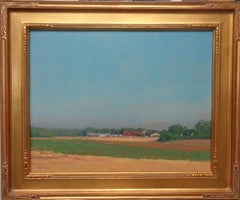 Peinture à l'huile impressionniste de Michael Budden - Paysage de ferme - Une soirée parfaite