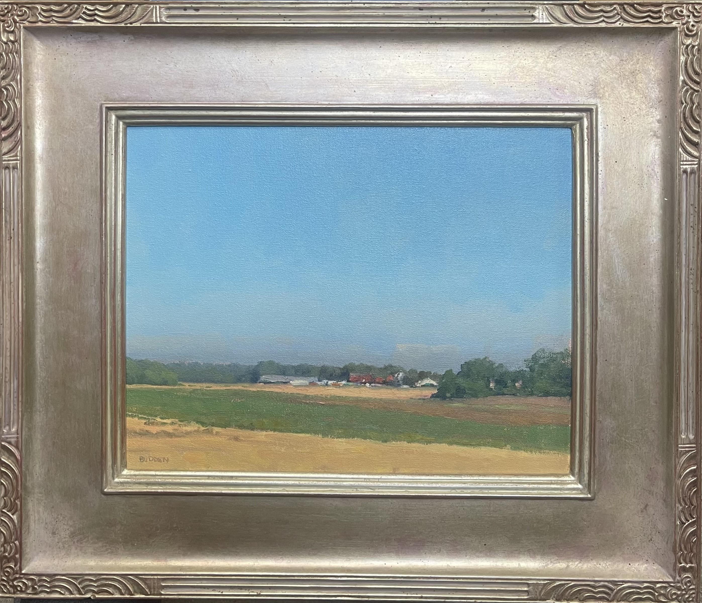 Impressionistische Bauernlandschaft, Ölgemälde, Michael Budden, „A Perfect Evening“