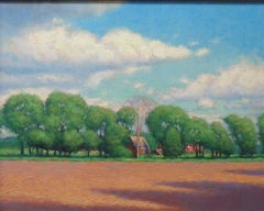 Impressionistic Farm Landscape Oil Painting Michael Budden Country Color