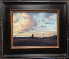Impressionistic Farm Landscape Oil Painting Michael Budden Sky Cloud Study