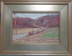  Impressionistic Farm Landscape Oil Painting Michael Budden Spring Farm Lane