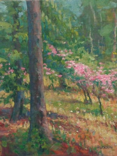 Impressionistic Floral Landscape Oil Painting by Michael Budden Early Spring