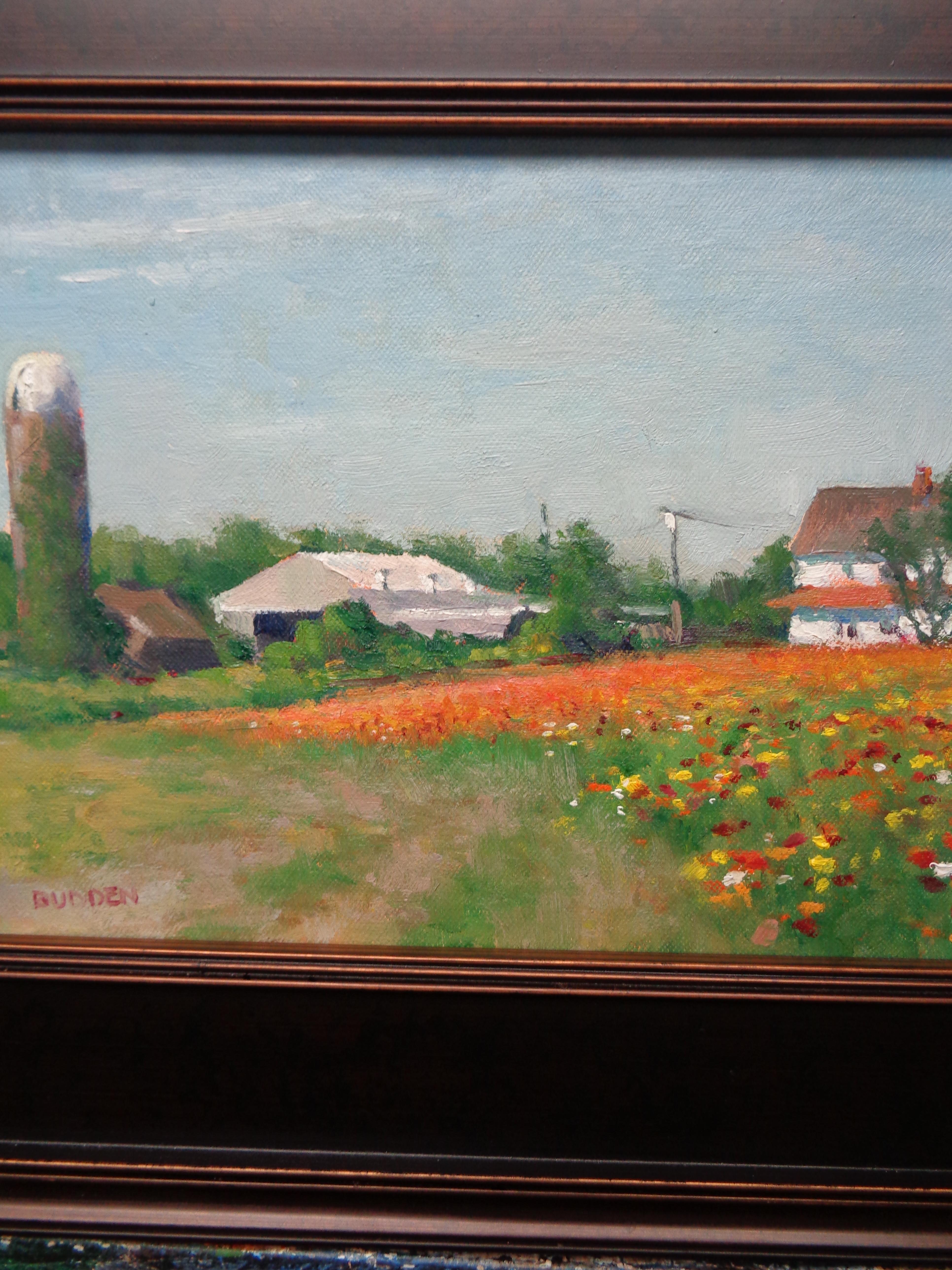 Paesaggio floreale impressionista dipinto a olio da Michael Budden in vendita 2
