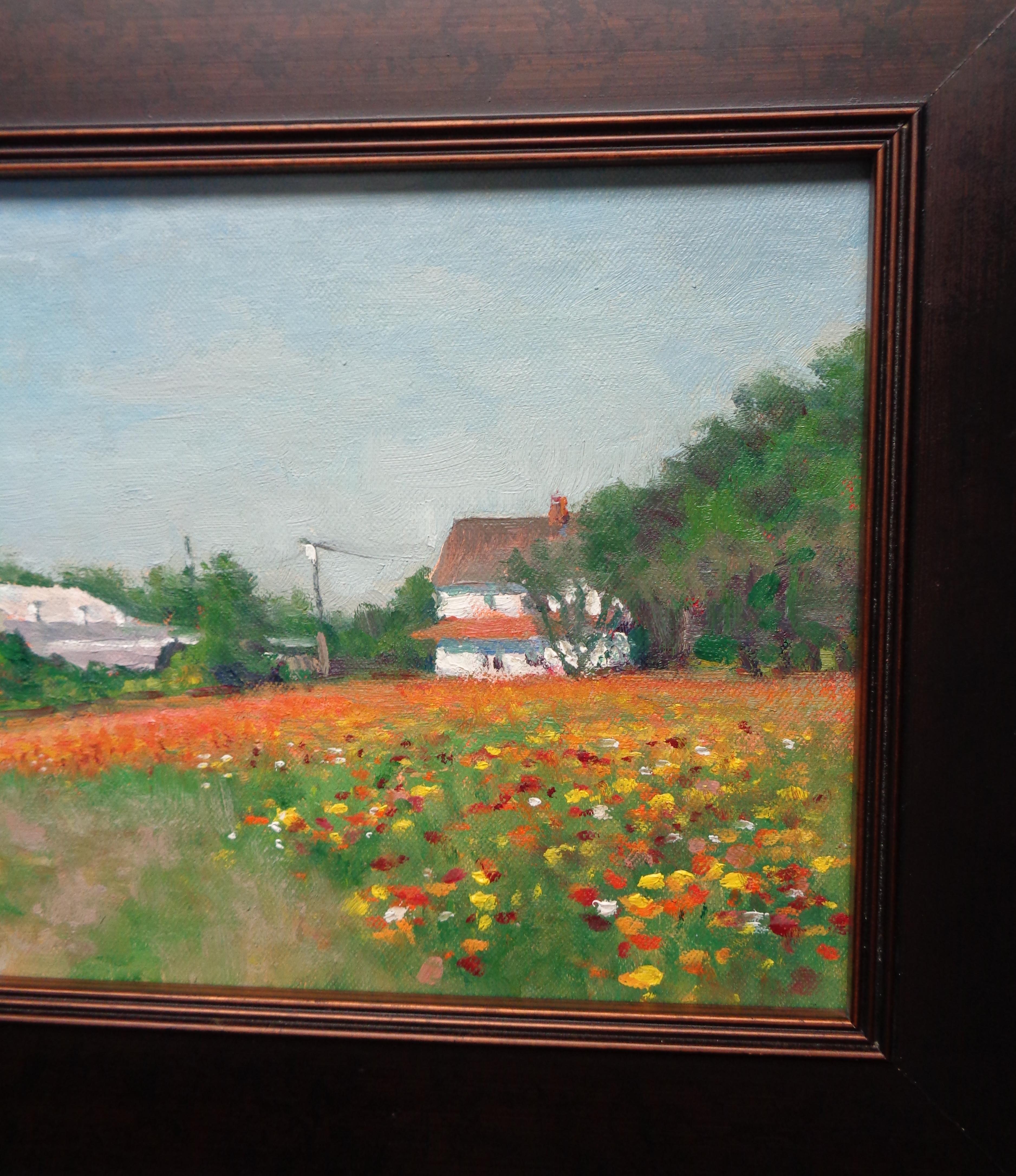  Impressionistic Floral Landscape Oil Painting by Michael Budden For Sale 3