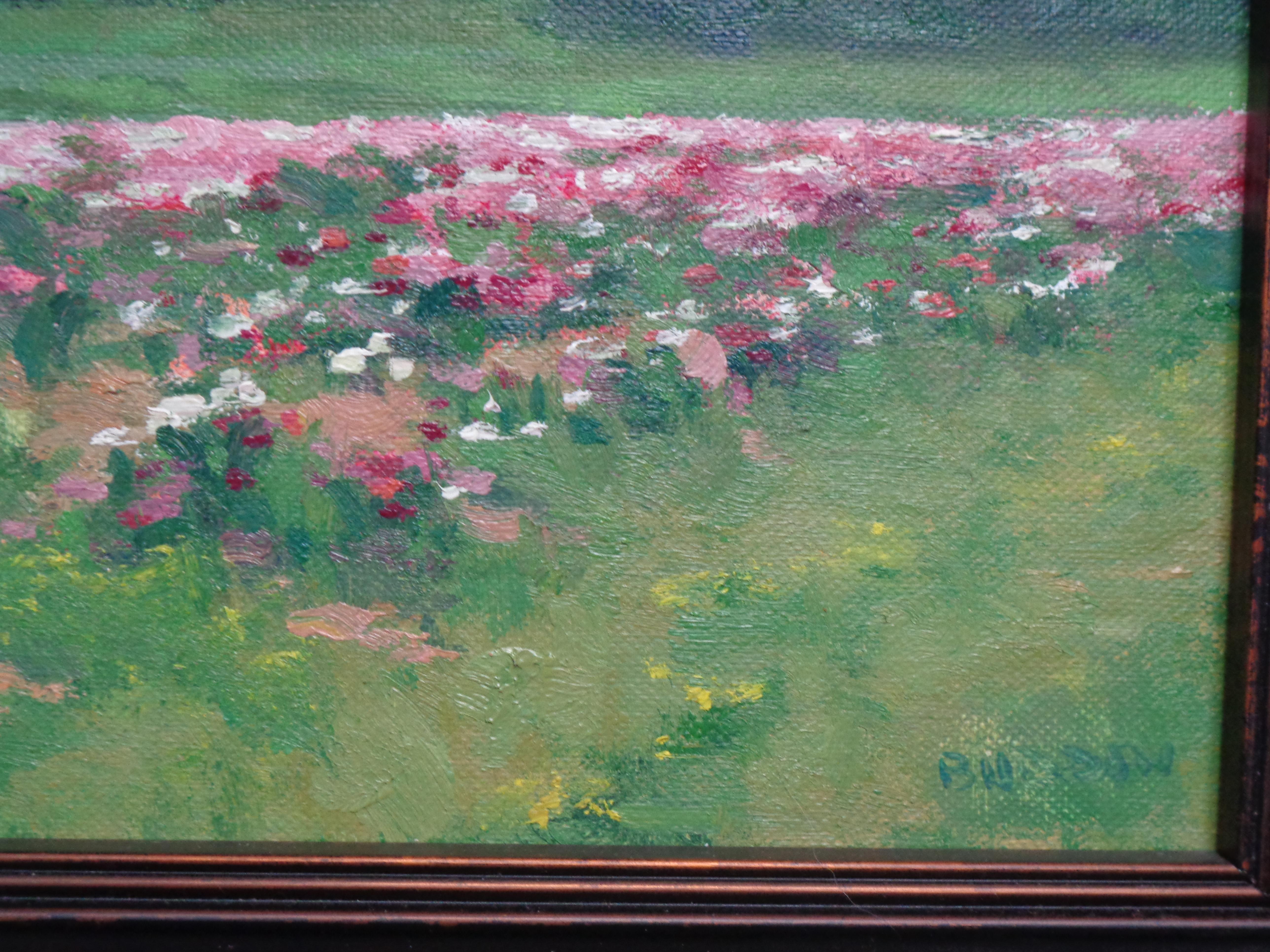 Impressionistic Floral Landscape Oil Painting by Michael Budden Show Stoppers For Sale 4