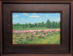  Impressionistische geblümte Landschaft, Ölgemälde von Michael Budden, Ausstellungsstopper