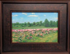 Pintura al óleo Paisaje floral impresionista de Michael Budden Tapas de exposición