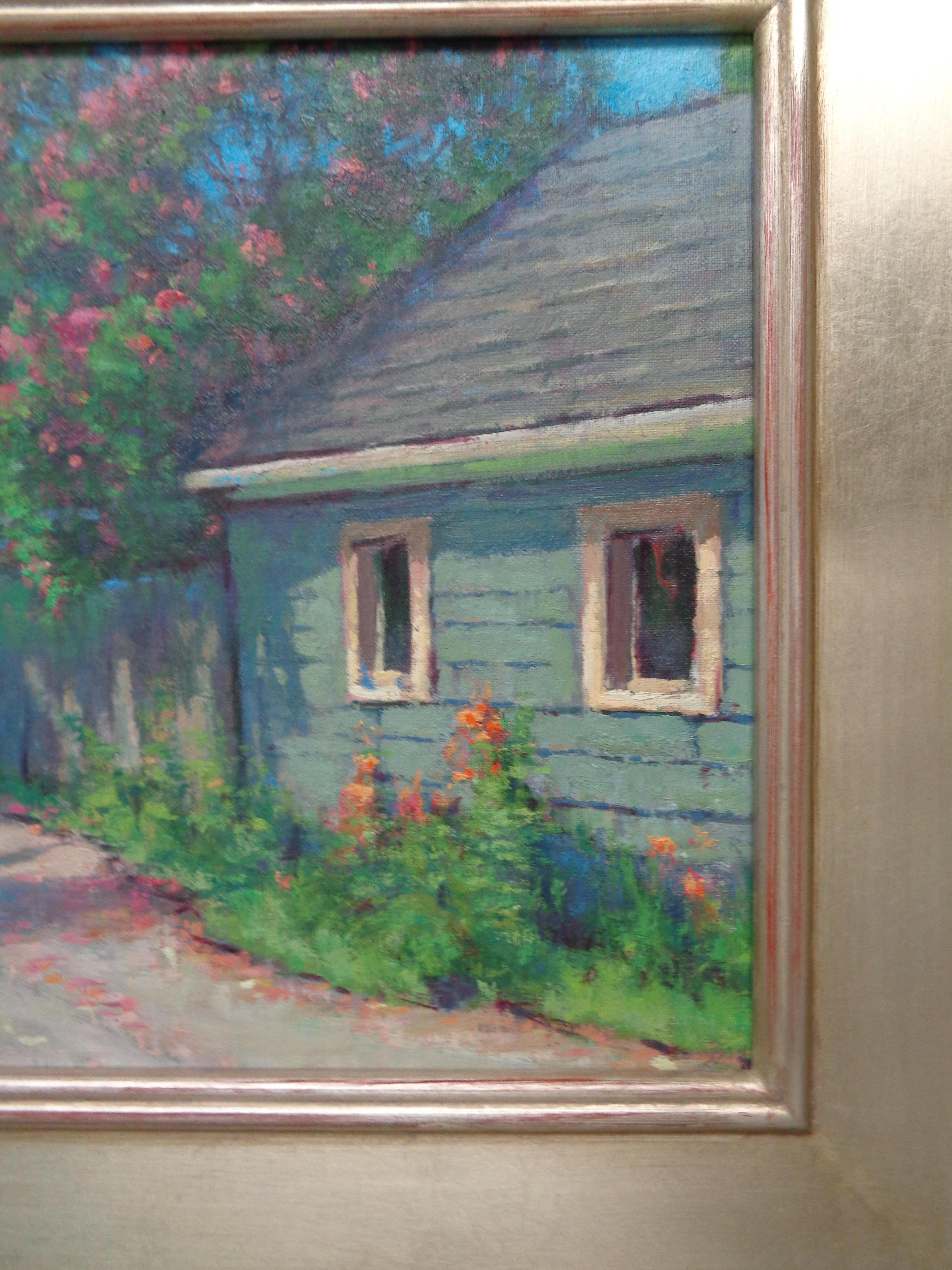  Impressionistic Floral Landscape Painting Michael Budden Alley Walk 3