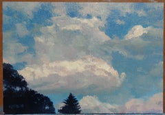 Impressionistic Landscape Cloud Oil Painting Michael Budden Sky Study