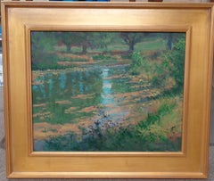 Impressionistische Landschaft, Ölgemälde von Michael Budden, Schöner Lichtnd, Landschaftsgemälde