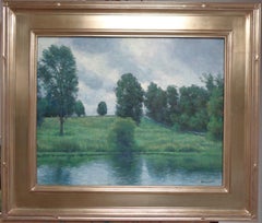  Impressionistic Landscape Oil Painting by Michael Budden Fishing Hole