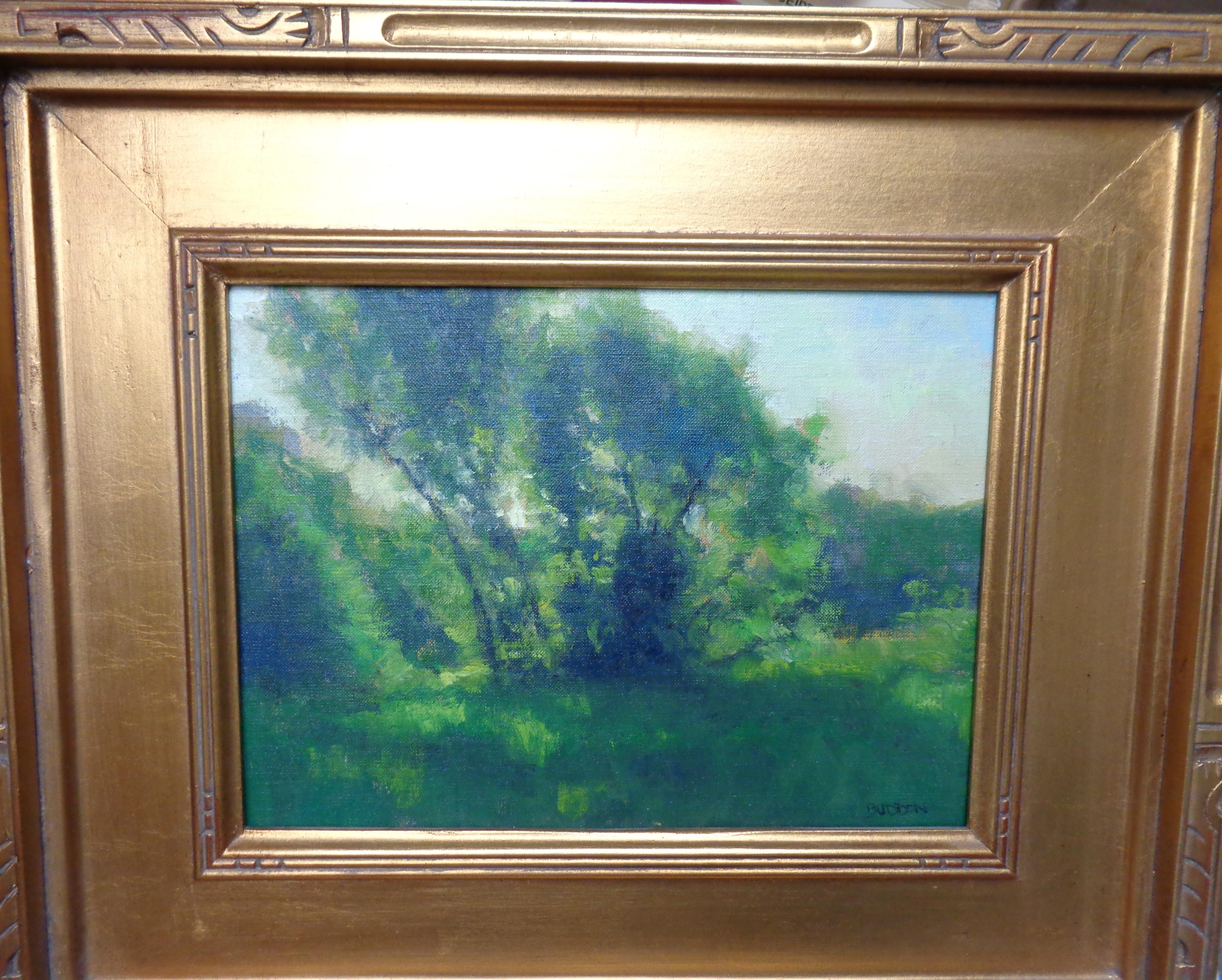 Impressionistische Landschaft, Ölgemälde Michael Budden, Spring Meadow, Spring Meadow im Angebot 2