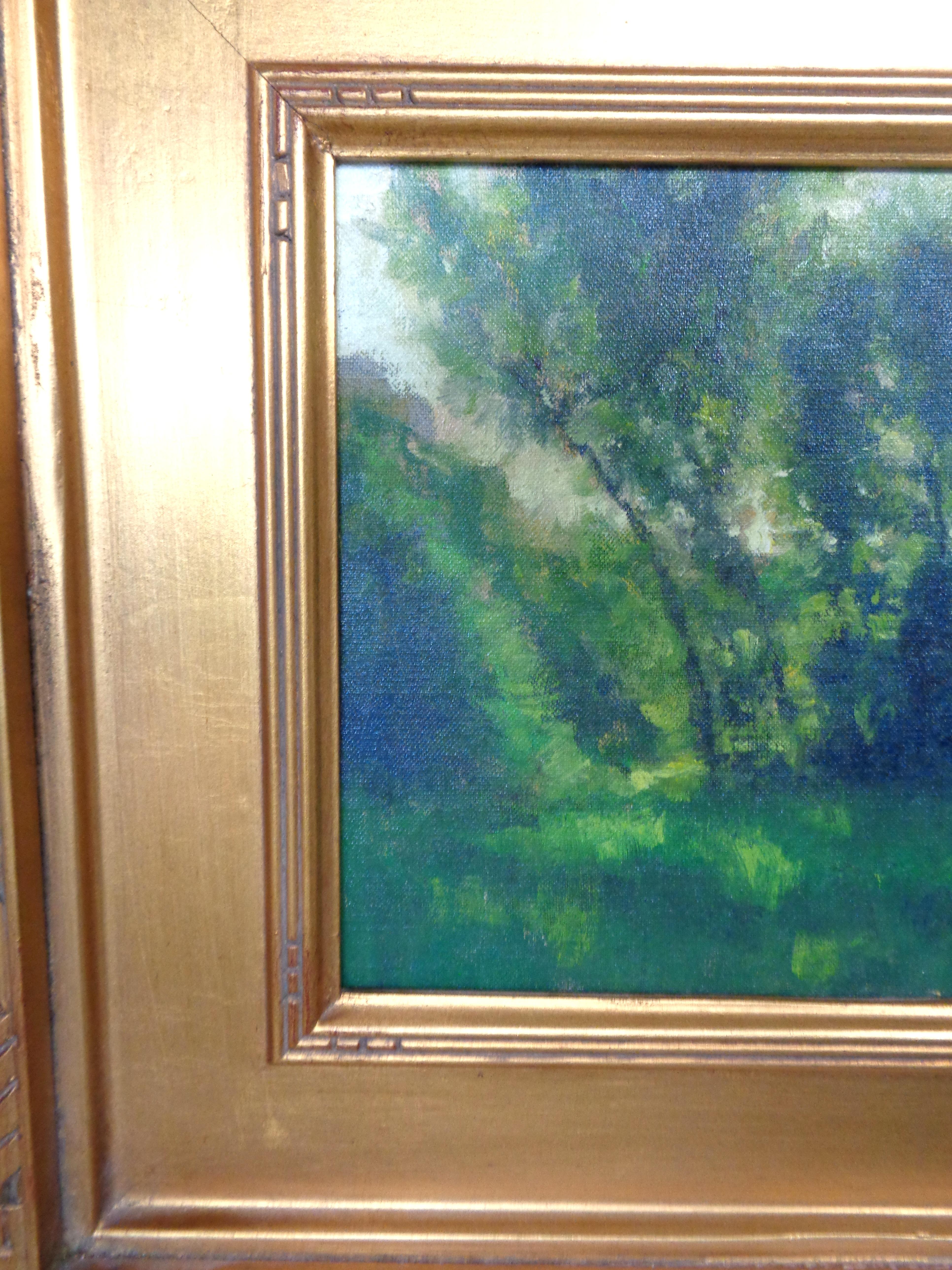 Impressionistische Landschaft, Ölgemälde Michael Budden, Spring Meadow, Spring Meadow im Angebot 3