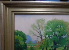 Peinture à l'huile de paysage impressionniste de Michael Budden : « Summer Field Farm »
