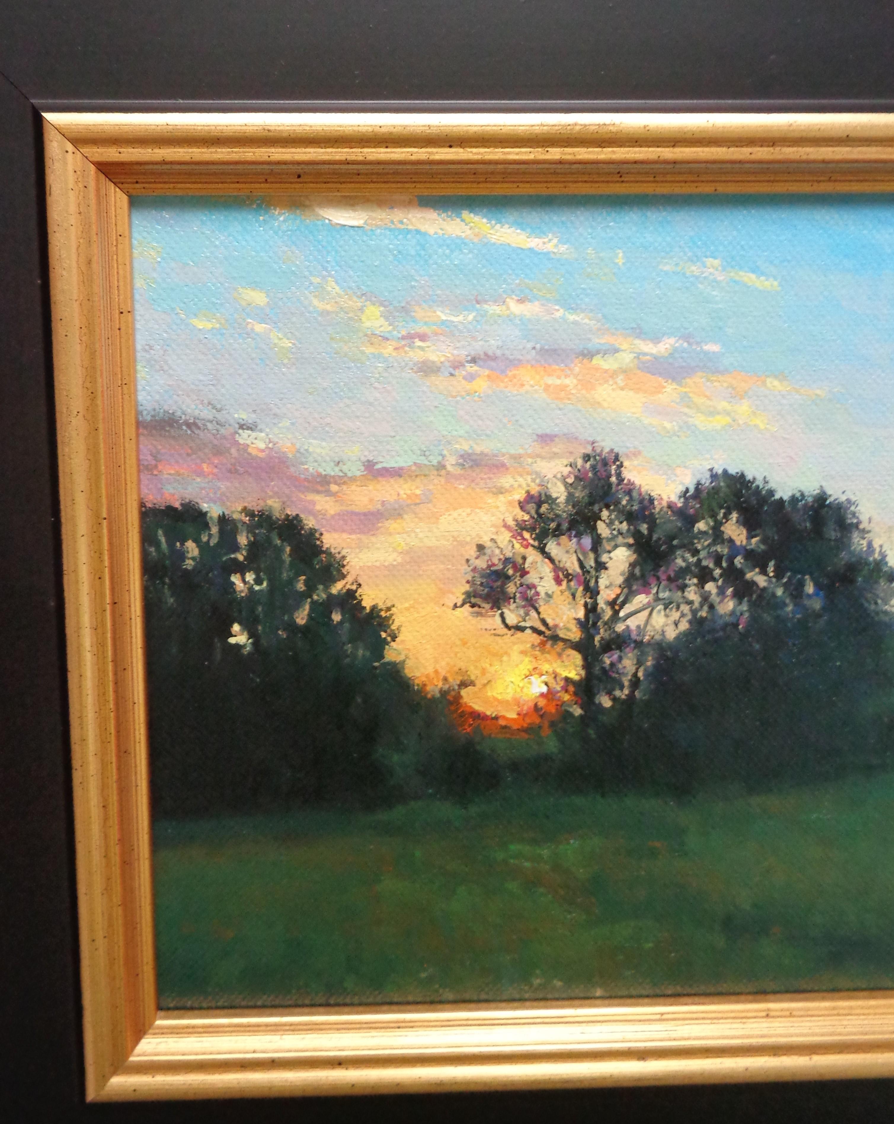  Impressionistic Landscape Oil Painting Michael Budden Sunrise Farm 1