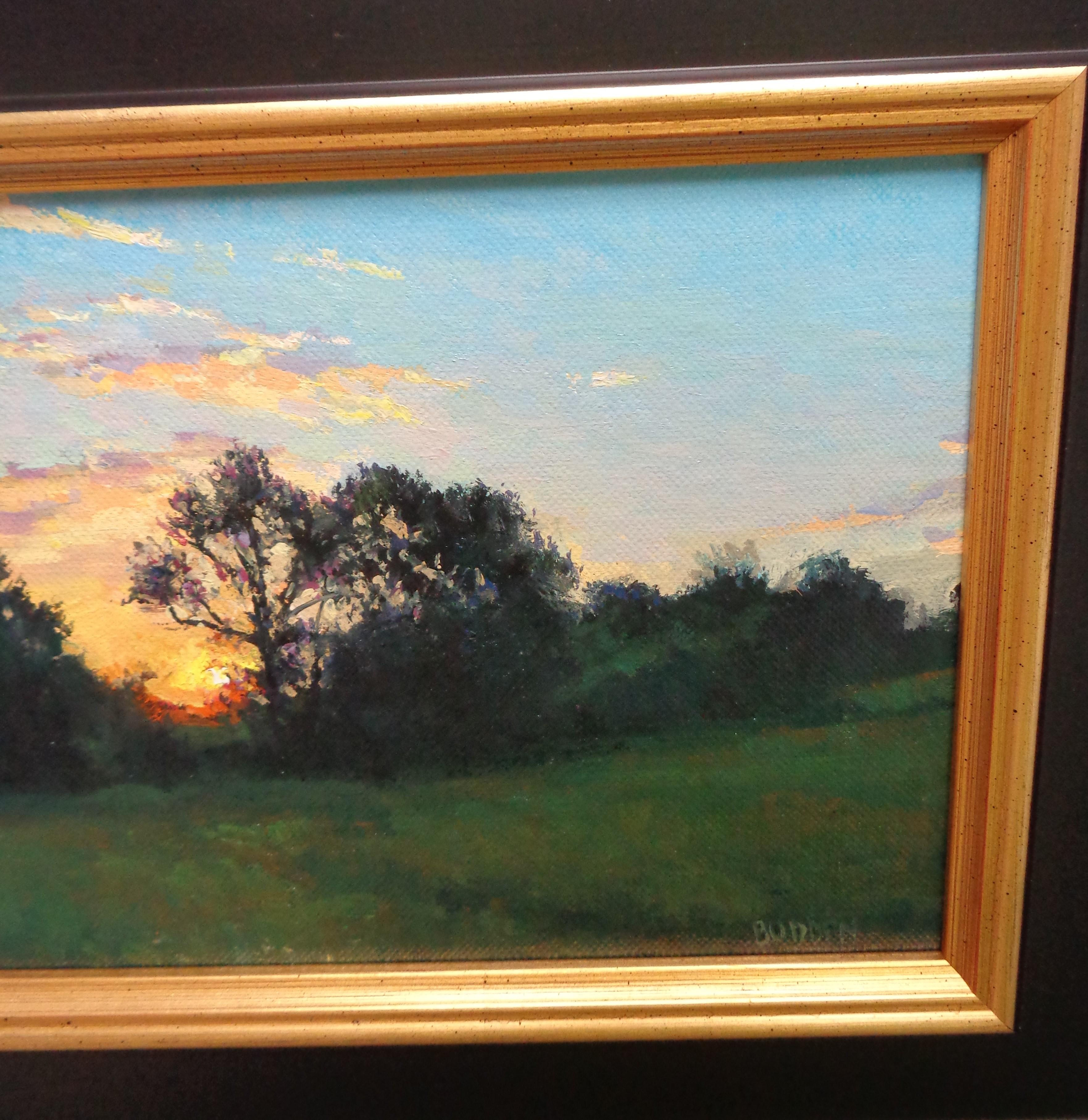  Impressionistic Landscape Oil Painting Michael Budden Sunrise Farm 2