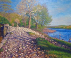 Impressionistic Landscape Painting Bucks County Lumberville River Michael Budden
