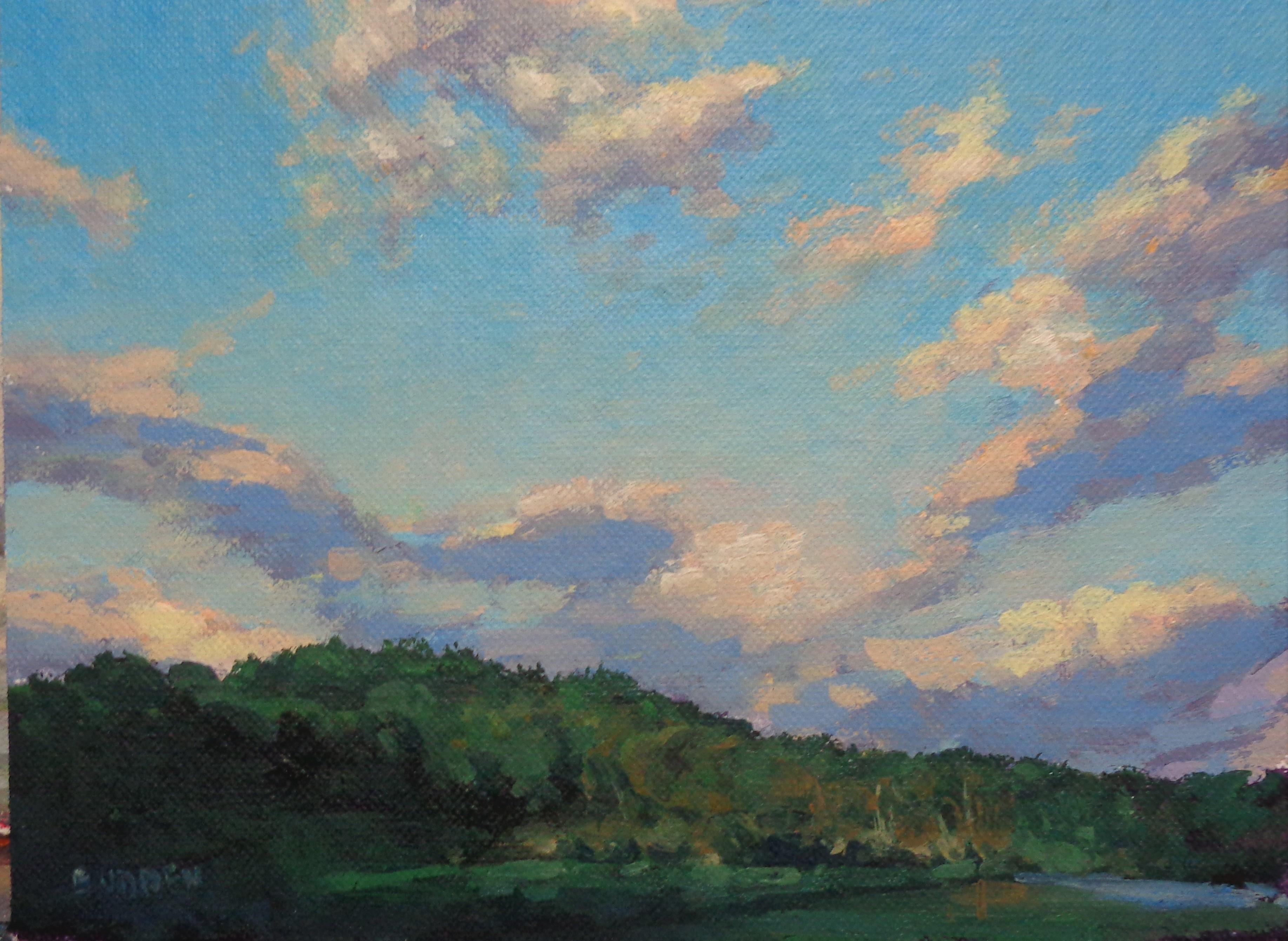 Impressionistic Landscape Painting Michael Budden Beautiful Skies Series  For Sale 1